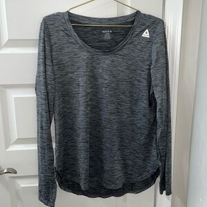Gray Long Sleeve Heathered Athletic Tee